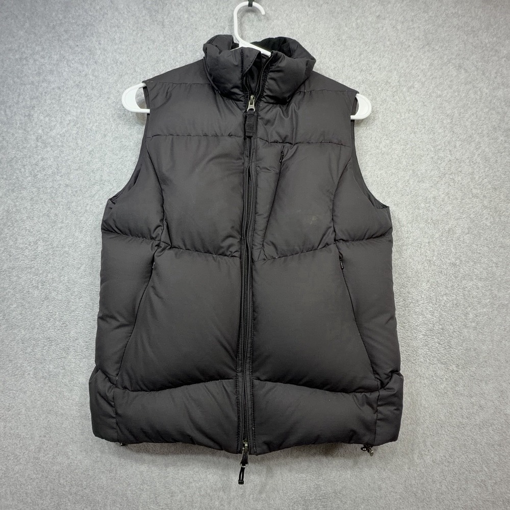 Ralph Lauren Vest Women Small Black Down Puffer Full Zip Outdoor Pockets Warm